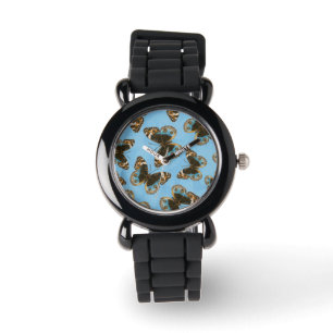 Blue Pansy Butterfly mönster Armbandsur