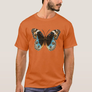 Blue Pansy Butterfly T Shirt