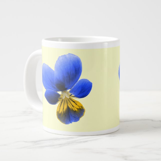 Blue Pansy Mugg Jumbo Mugg (Framsida vänster)