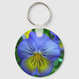 Blue Pansy Nyckelring