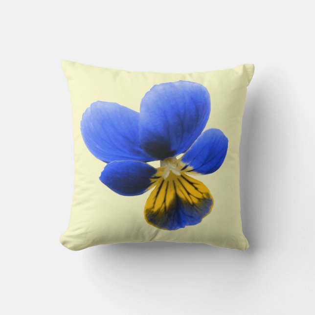 Blue Pansy Pillow Kudde (Framsida)