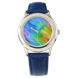 Blue Pansy Vågigt Struktur Armbandsur