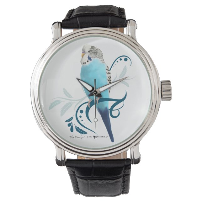 Blue Parakeet Armbandsur (Framsida)