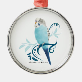 Blue Parakeet Julgransprydnad Metall