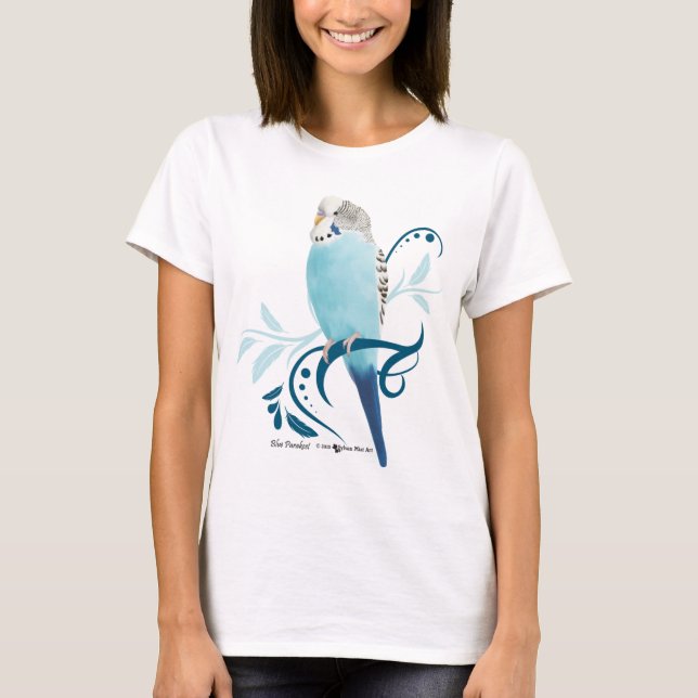 Blue Parakeet T Shirt (Framsida)