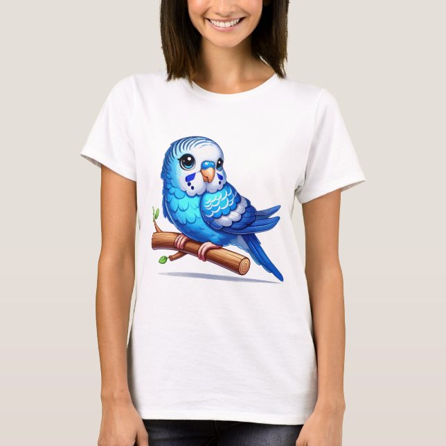 Blue Parakeet T Shirt (Framsida)