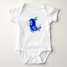 Blue Parrot Baby Bodykostym