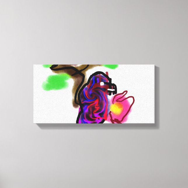 Blue parrot  canvastryck (Framsida)