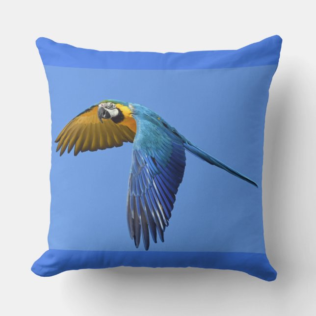 Blue Parrot Dekorativ kudde (Framsida)