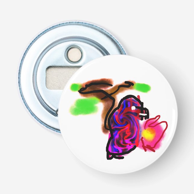 Blue parrot  flasköppnare (Framsidan)