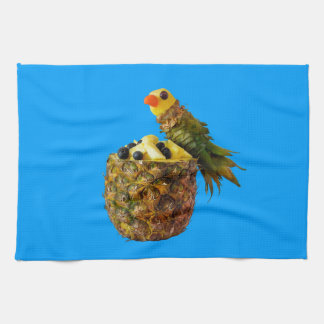 Blue parrot kitchen towel. kökshandduk