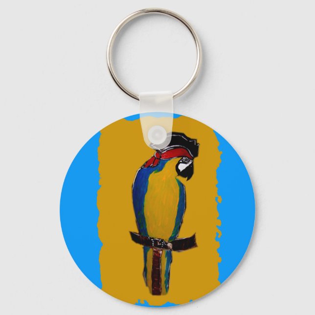 Blue Parrot Nyckelring (Framsida)