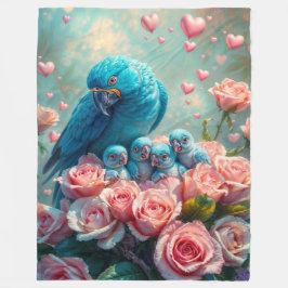 Blue Parrot och Spädbarn Fleecefilt