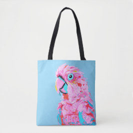 Blue Parrot Tote Bag Tygkasse
