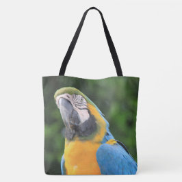 Blue Parrot Tote Bag Tygkasse