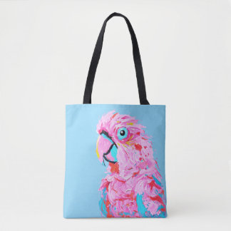 Blue Parrot Tote Bag Tygkasse
