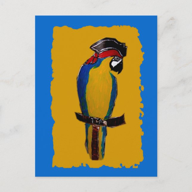 Blue Parrot Vykort (Framsida)