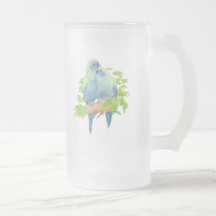 Blue Parrots Tropical Glass stein Frostat Ölglas