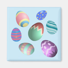 Blue Påskägg Påsk Party Påskägg Hunt Cute Magnet