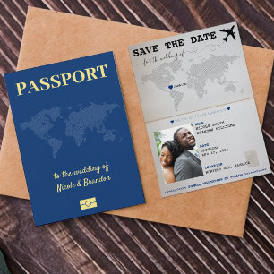 Blue Passport Jamaica Destination Wedding Spara Datumet