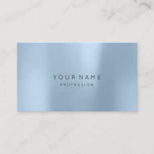 Blue Pastel Abstrakt Minimal Silke Metallic Visitkort