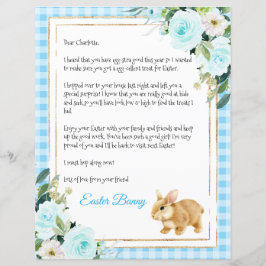 Blue Pastel Brev för en pojke från Påskharn