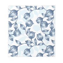 Blue Pastel Elegance: Tulip Silhouette Blommigt Pa