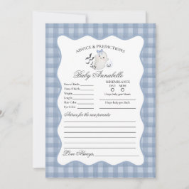 Blue Pastel Little Boo Ghost Advice for Baby Card Inbjudningar