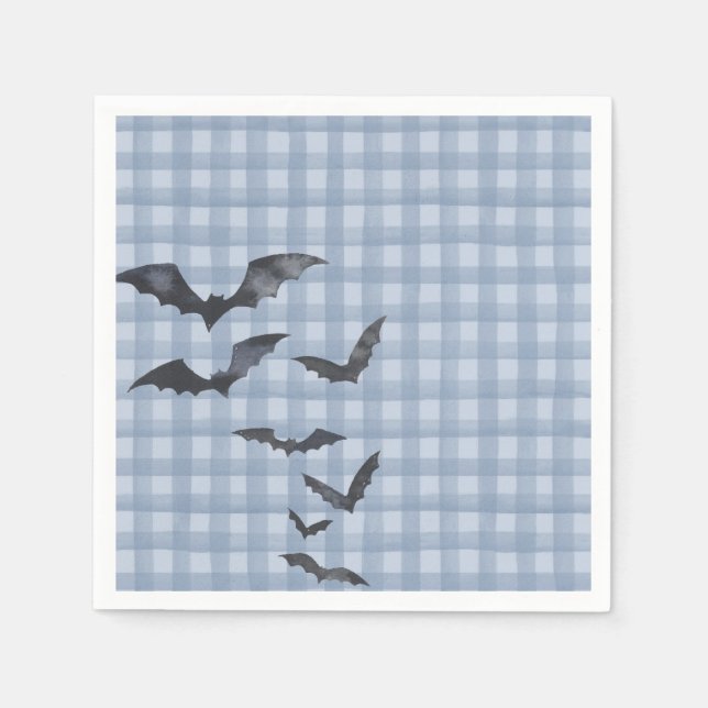 Blue Pastel Little Boo Ghost Birthday Dessert Pappersservett (Framsidan)