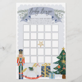 Blue Pastel nutcracker baby bingo duschspel