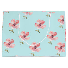 Blue Pastel Pattern Large Gift Bag