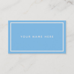 Blue Pastel White Minimal Pastel Visitkort