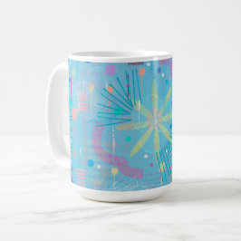 Blue Pastels Dream Abstract  Kaffemugg