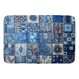 Blue Patchwork Badrumsmatta