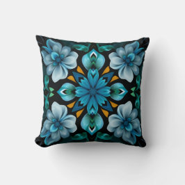 Blue Pattern Throw Pillow Kudde