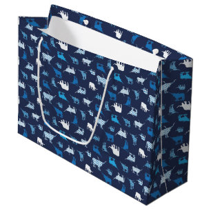 Blue Patterned Longhorns Mönster