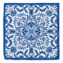 Blue Patterned Scarf Bandana