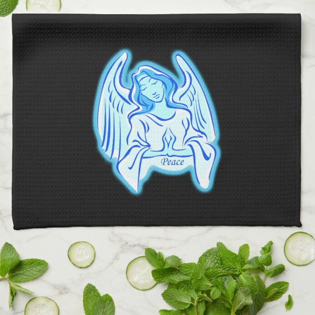 Blue Peace Angel Kitchen Towel Kökshandduk (Vikta)