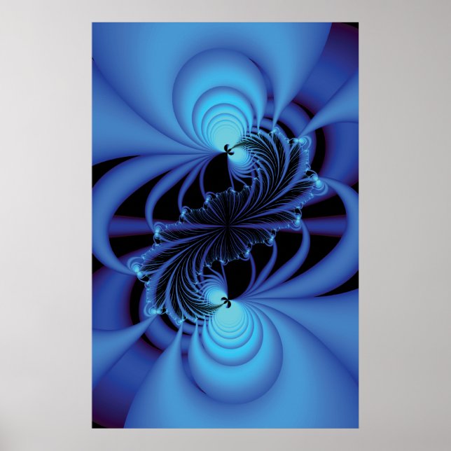 Blue Peace Fractal Poster (Framsidan)