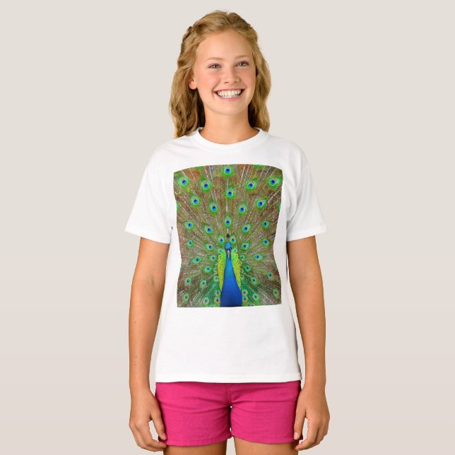 Blue Peacock #3 T-Shirt (Hel framsida)