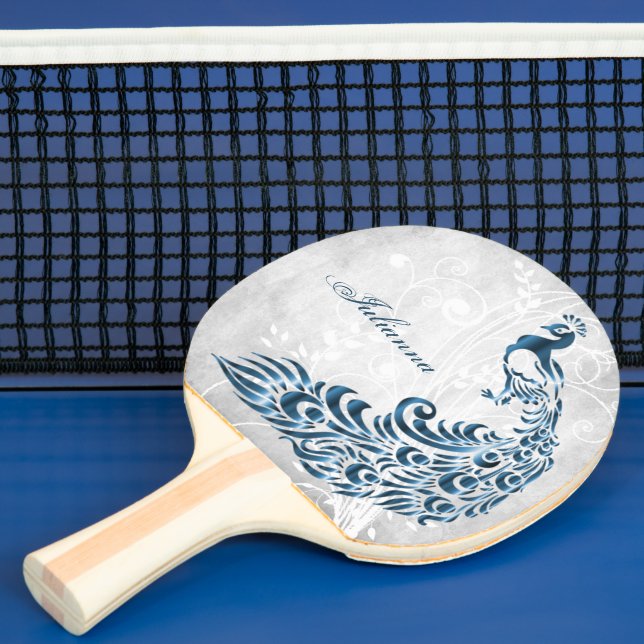 Blue Peacock Personlig Ping Pong Paddle Pingisracket (Insitu)
