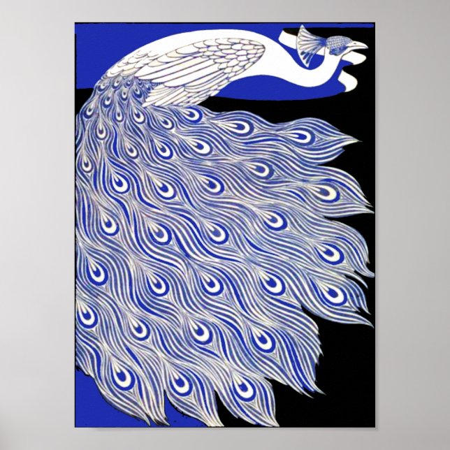 Blue Peacock Poster (Framsidan)