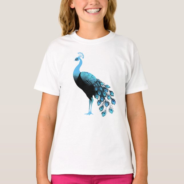 Blue Peacock T Shirt (Framsida)