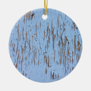 Blue Peeling Paint Julgransprydnad Keramik