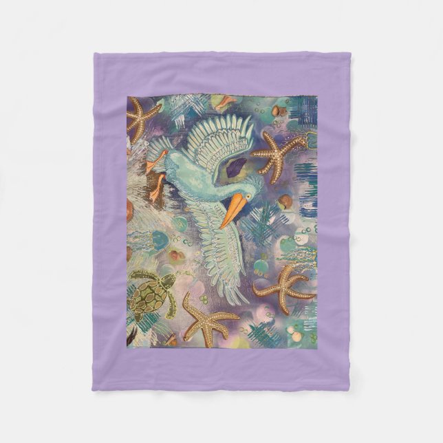 blue pelican fleecefilt (Framsidan)