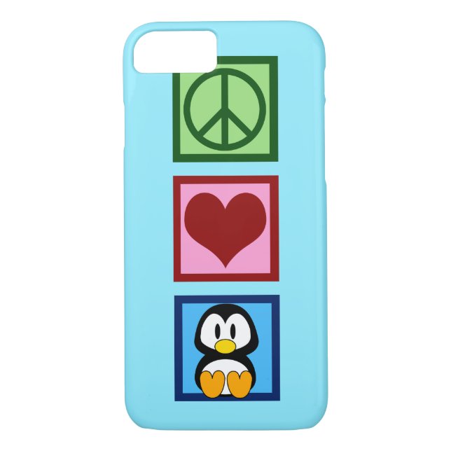 Blue Penguin Case-Mate iPhone Skal (Baksida)