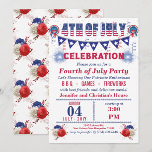 Blue Pennant String Flaggor 4:e juli Party