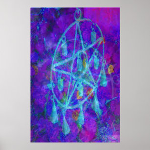 Blue Pentacle Royale av JudyMarisa Poster