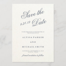 Blue Peonies Bröllop spara datum Datumet