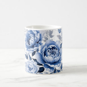 Blue Peonies Kaffemugg